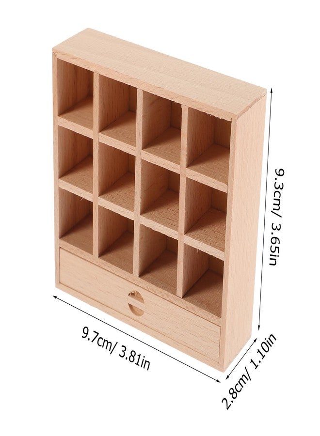 Vaguelly Miniature Doll Furniture Storage Cabinet Adorable Wear-Resistant Drawer Decor for Micro Landscapes and Mini Houses for DIY Projects - Image 2