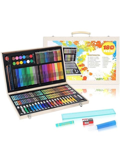 Children 180 Pcs Art Drawing Set for Kids Case Studio Art and Craft Supplies Drawing and Painting Set