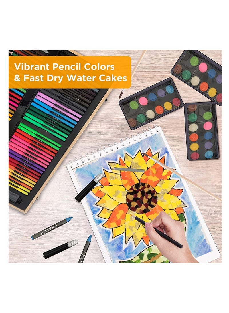 Children 180 Pcs Art Drawing Set for Kids Case Studio Art and Craft Supplies Drawing and Painting Set