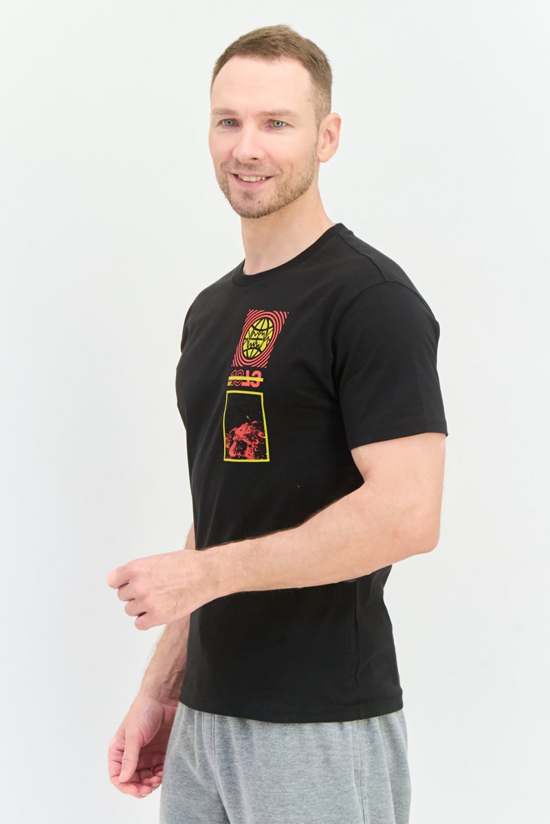 PUMA تي شيرت رياضي للرجال بأكمام قصيرة ملائمة في الهواء الطلق ميسي 63، أسود - Image 2