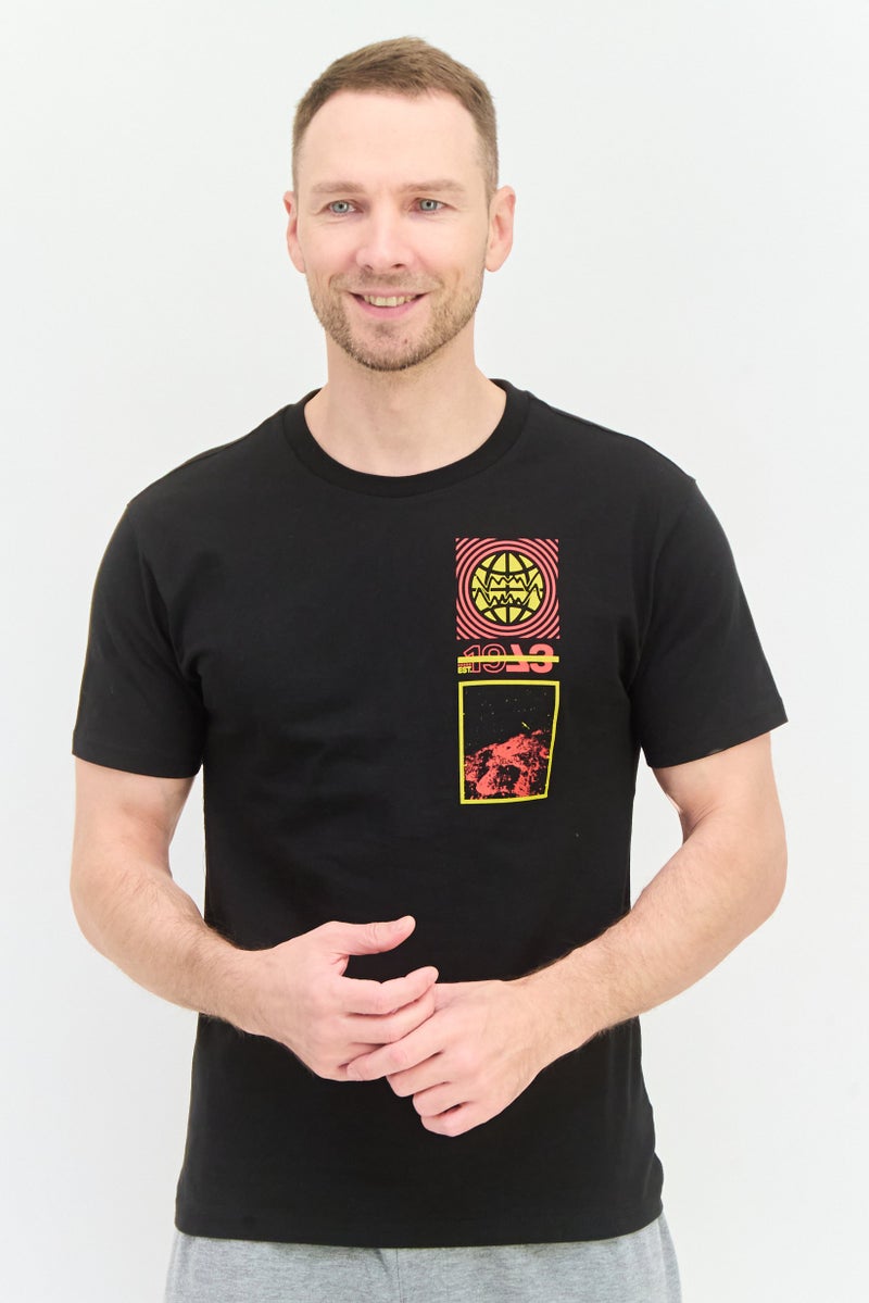 PUMA تي شيرت رياضي للرجال بأكمام قصيرة ملائمة في الهواء الطلق ميسي 63، أسود - Image 1