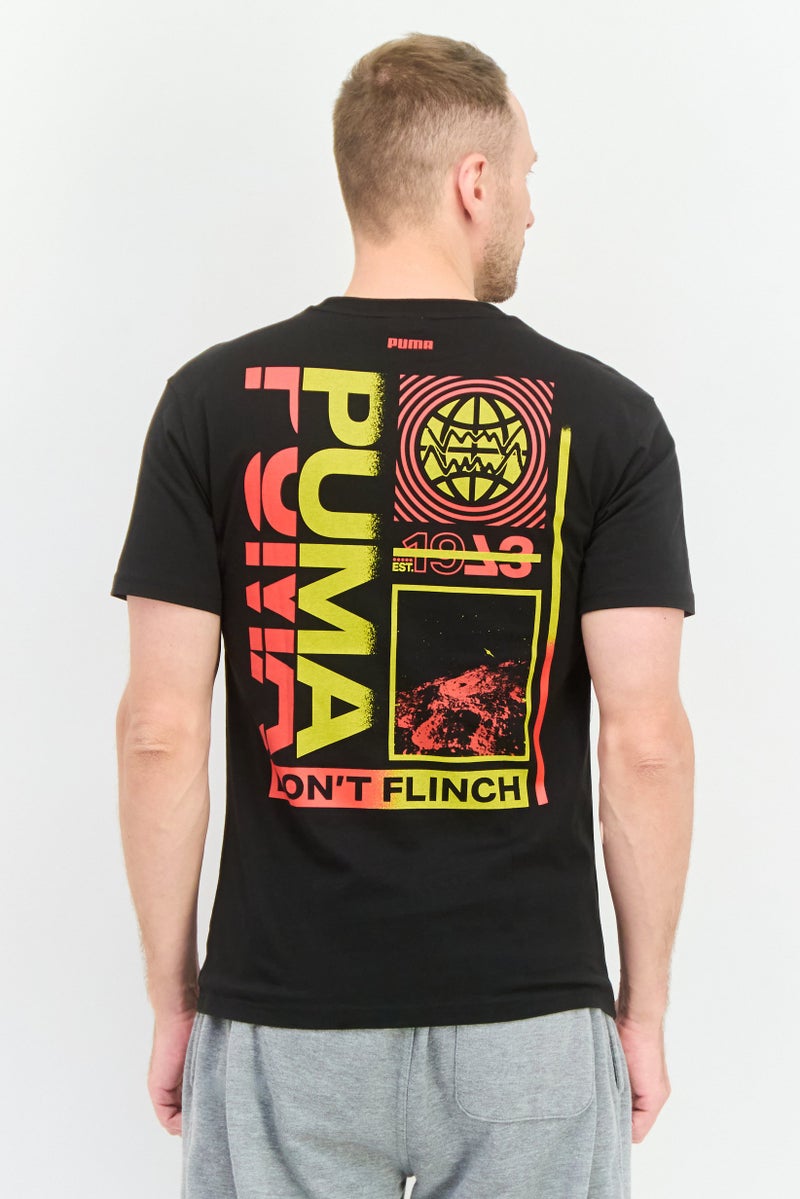 PUMA تي شيرت رياضي للرجال بأكمام قصيرة ملائمة في الهواء الطلق ميسي 63، أسود - Image 3