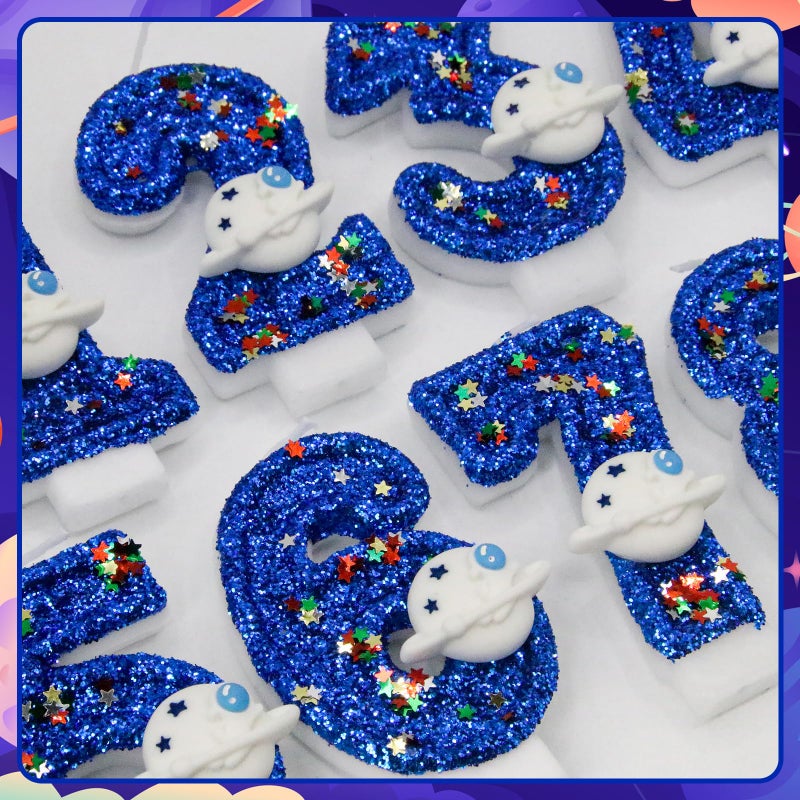 Hxouse Spaceship Number 4 Birthday Candles - Outer Space Universe Birthday Candles For Cake  4 Candle Topper For Anniversary Celebrations  Astronaut Rocket Party Decorations For Boys - Image 5