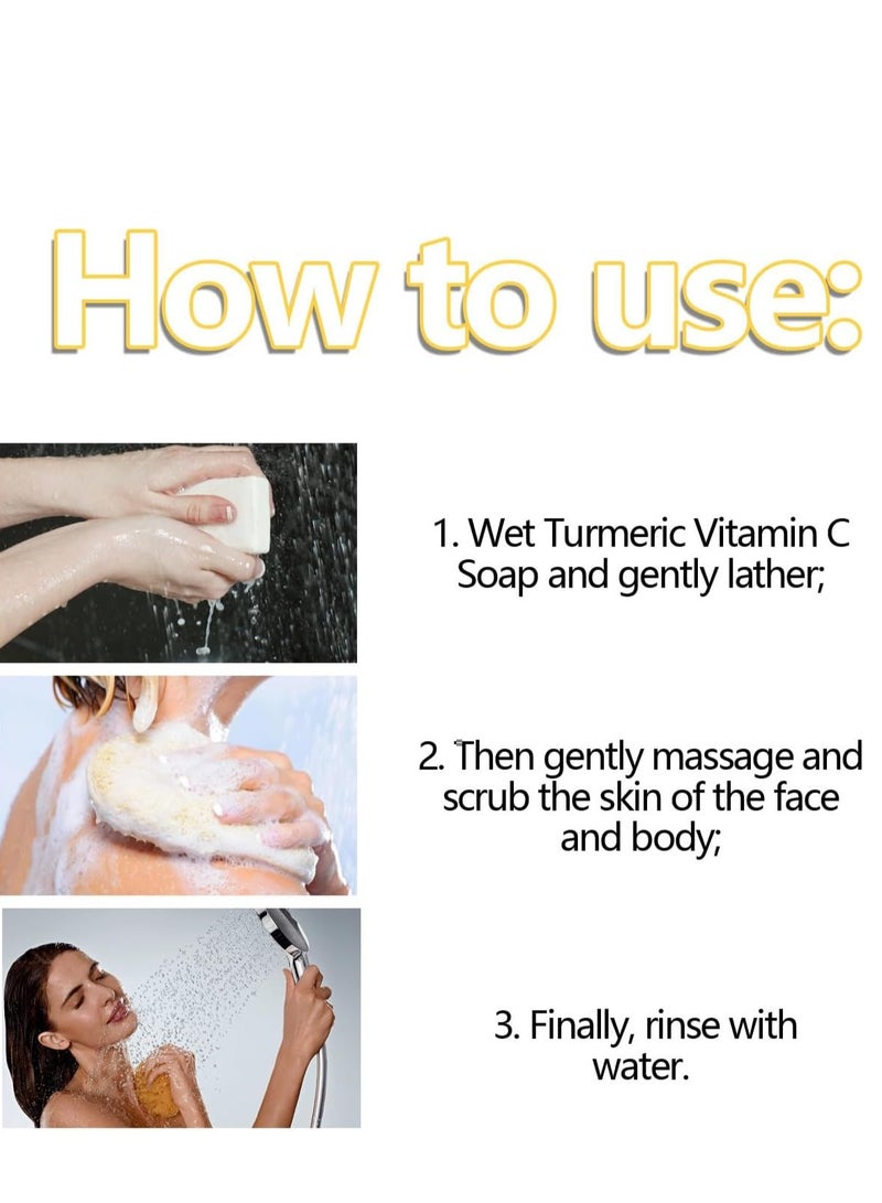 إيلهو صابون الكركم ، صابون طبيعي ، صابون الكركم للوجه والجسم ، صابون الكركم العضوي ، صابون الكركم وحمض الكوجيك للبقع الداكنة حب الشباب ، صابون مقشر ومغذي ، تنظيف المسام 100 غرام - Image 4