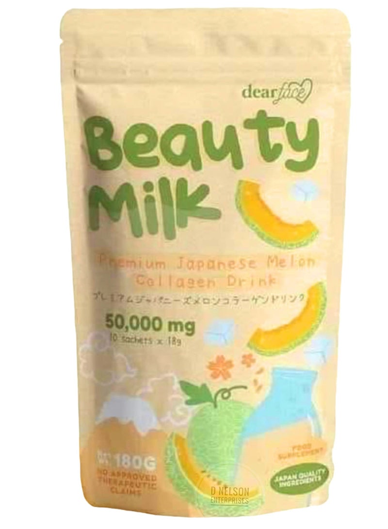 dear face Beauty Milk Premium Japanese Melon Collagen Drink & Beauty Milk Premium Japanese Strawberry Glutathione - Image 3