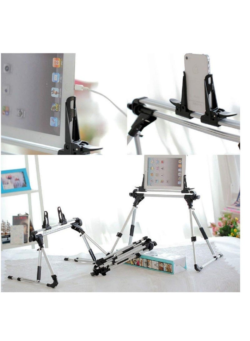 ELTRAZONE Tablet Holder, 360 Adjustable Phone/Tablet Stand with Steel Arm, Lazy Mount Tablet Clamp for All 4"-10.5" Phones, Tablet, Switch, for Gaming, Watching Video, Chatting  - Image 5