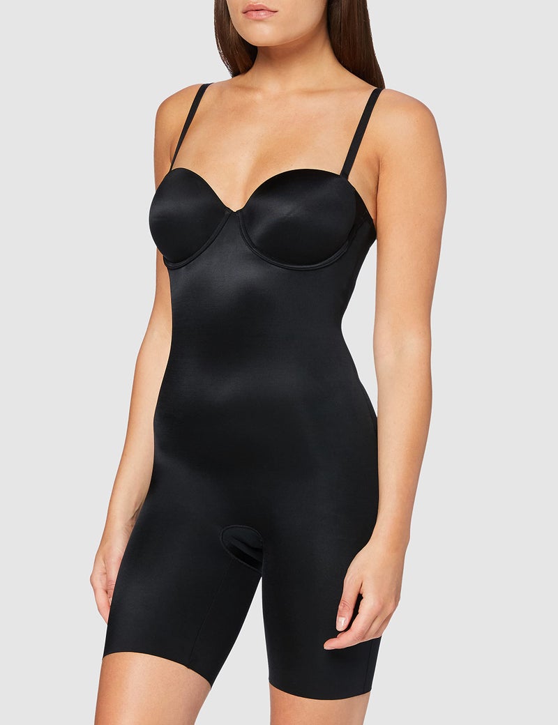 SPANX Suit Your Fancy Strapless Cupped Mid-Thigh Bodysuit Very Black MD - Image 4