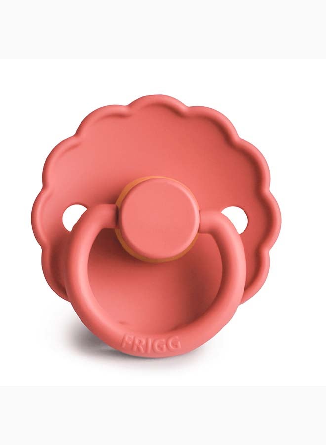 FRIGG Daisy Latex Baby Pacifier 6-18M 1-Pack Poppy - Size 2