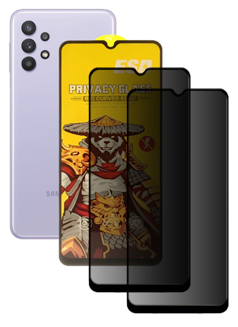 ESD 2 Pieces Tempered Dustproof Privacy Glass Screen Protector Compatible For Samsung Galaxy A32 5G - Image 1