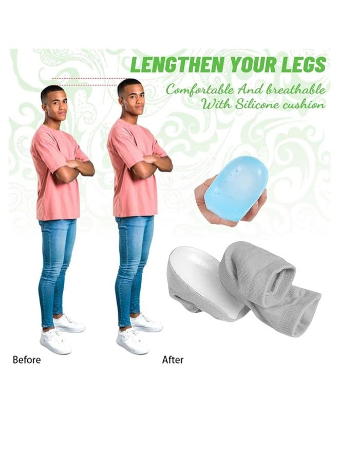 1 زوج من جورب ريزسولز لزيادة الارتفاع جيل، وسادات كعب غير مرئية، ووسادة دعم غير مرئية، ووسادات أحذية لزيادة الارتفاع للنساء والرجال. - Image 2