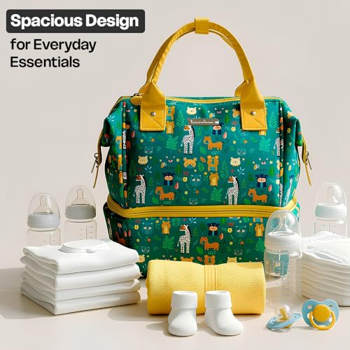 StarAndDaisy Baby Bag for Mothers Travel/Diaper Bags for Mom with Insulated Compartment/Diaper Bag for Mothers for Travel & Multiple Pockets, 12L Capacity- Jungle Print - Image 4
