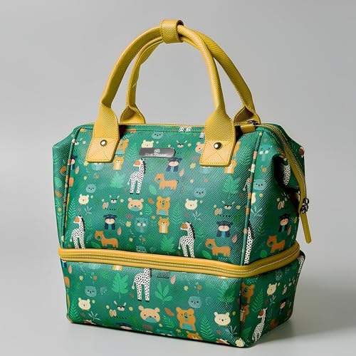 StarAndDaisy Baby Bag for Mothers Travel/Diaper Bags for Mom with Insulated Compartment/Diaper Bag for Mothers for Travel & Multiple Pockets, 12L Capacity- Jungle Print - Image 1