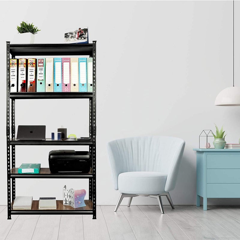 Ash  Roh Ash Roh Adjustable Shelves BoltLess Laminate MDF Sheet Storage Shelving Display Plant Flower Stand Bookshelf for Home Office Kitchen 6x3x1 5 Shelves Support 1 BAR  - Image 2