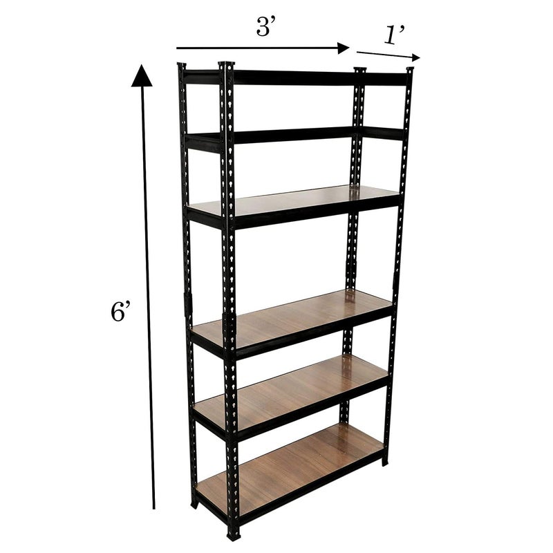 Ash  Roh Ash Roh Adjustable Shelves BoltLess Laminate MDF Sheet Storage Shelving Display Plant Flower Stand Bookshelf for Home Office Kitchen 6x3x1 5 Shelves Support 1 BAR  - Image 3