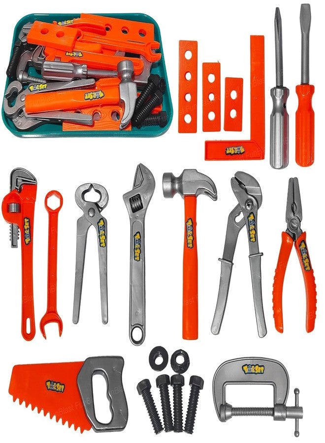 FunBlast Tool Kit Set Toy for Kids – 22 Pcs Little Engineering Workshop Toy Set, Pretend Role Play Toys, DIY Construction Tools Playset for Boys & Girls, Learning Toy for Toddlers (Multicolor) - Image 1