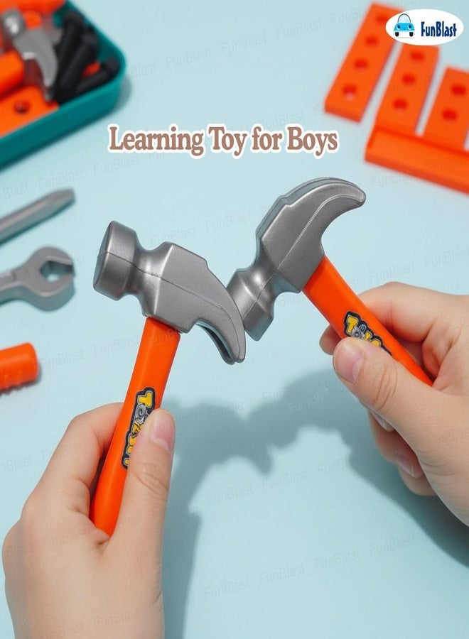 FunBlast Tool Kit Set Toy for Kids – 22 Pcs Little Engineering Workshop Toy Set, Pretend Role Play Toys, DIY Construction Tools Playset for Boys & Girls, Learning Toy for Toddlers (Multicolor) - Image 2