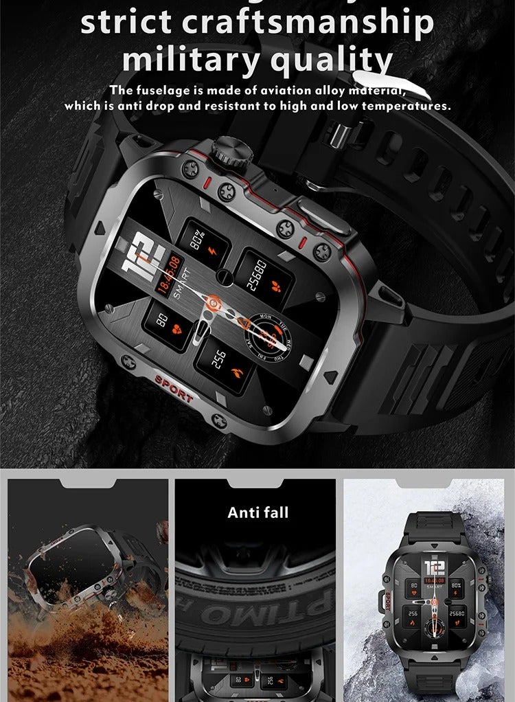 Yezler Sport Smartwatch for Adventure - Waterproof Fitness Tracker, Heart Rate Monitor, Durable Outdoor Watch, Activity Tracker, Step Counter, Calorie Burn Monitor, Rugged Design for Extreme Conditions, Bold Style - Image 5
