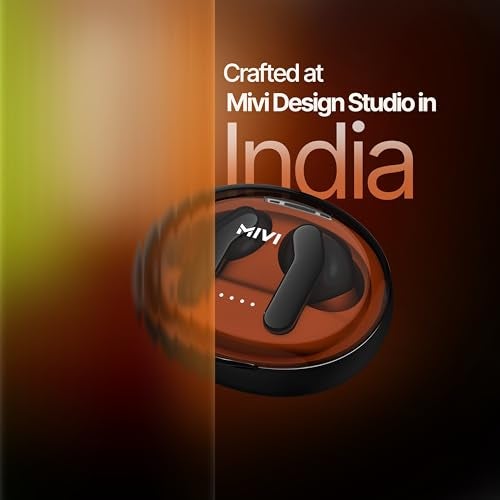 Mivi DuoPods Roar (New Launch) 13mm AAC Audio Tech | AI-ENC | Dual Mic | 5.3 Bluetooth Ear Buds | 70Hrs Battery | Fast Charge | IPX4 | Low Latency | Gaming Earbuds - Image 4