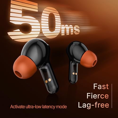 Mivi DuoPods Roar (New Launch) 13mm AAC Audio Tech | AI-ENC | Dual Mic | 5.3 Bluetooth Ear Buds | 70Hrs Battery | Fast Charge | IPX4 | Low Latency | Gaming Earbuds - Image 3