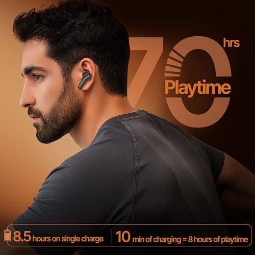 Mivi DuoPods Roar (New Launch) 13mm AAC Audio Tech | AI-ENC | Dual Mic | 5.3 Bluetooth Ear Buds | 70Hrs Battery | Fast Charge | IPX4 | Low Latency | Gaming Earbuds - Image 2