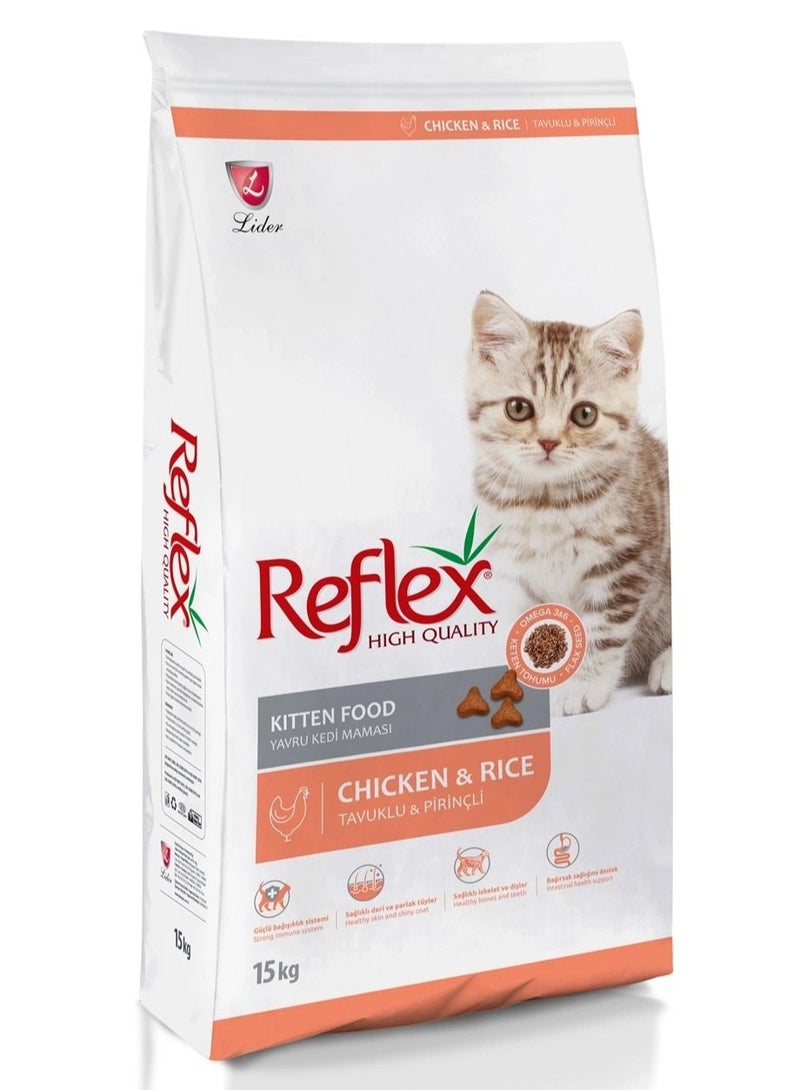 REFLEX Kitten Food with Chicken and Rice 15 kg