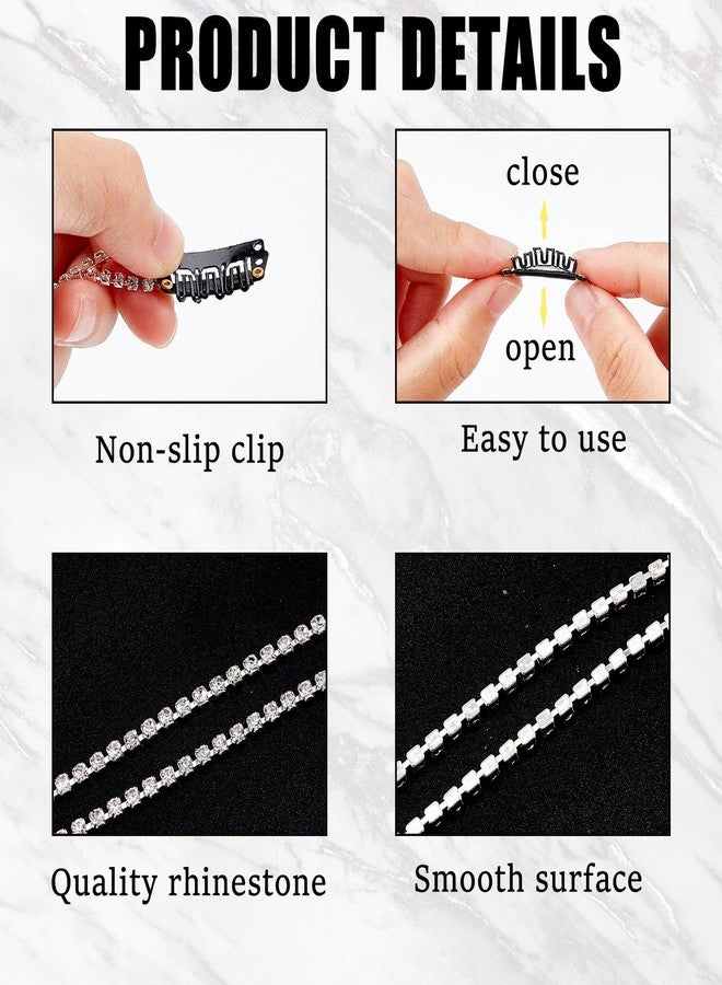 NICENEEDED Hair Clip, 6Pcs Rhinestone Hair Chains for Women, Punk Crystal Tassel Hair Clips Chains, 18.5 Inch Long, Hair Accessories for Girls Daily Wear - Image 2