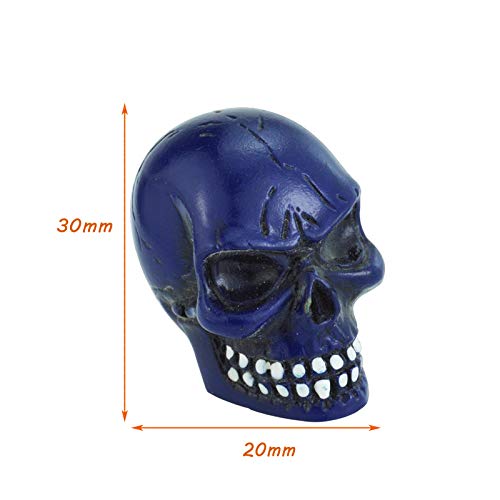 Lunsom Skull Air Valve Cap Resin Valves Cover Caps Car Wheel Tire Stem Covers Accessories Fit Most Vehicle, Cars, Bike, Motorcycle,Truck (4PCS, Blue) - Image 5