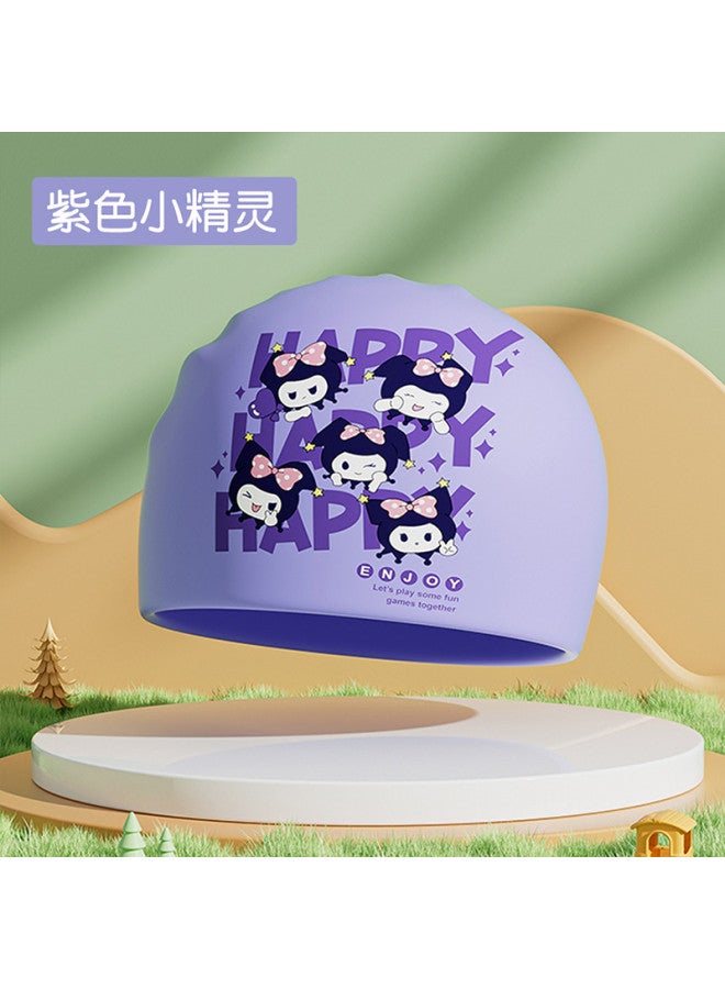 YouYou Children's Swimming Cap Cartoon Cute Non-tightening Head Girls Boys Baby Silicone Professional Swimming Cap - Image 2