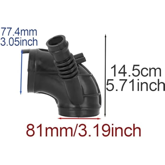 CHEFRU Air Intake Tube Hose Compatible With X5 3.0i Sport Utility 3.0L 2001 2002 2003 2004 2005 2006 Black Car Engine Air Intake Hose 13541440102 AIH551023B AIH1023B 696-058 - Image 5