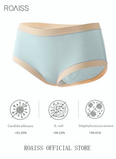 roaiss 3 Pack Set Women's 60S Modal Briefs Seamless High Stretch Breathable Hygiene Panties Soft Cotton Mid-waist Underwear Ladies Girl's Classic Underpants Multicolor  - Image 5