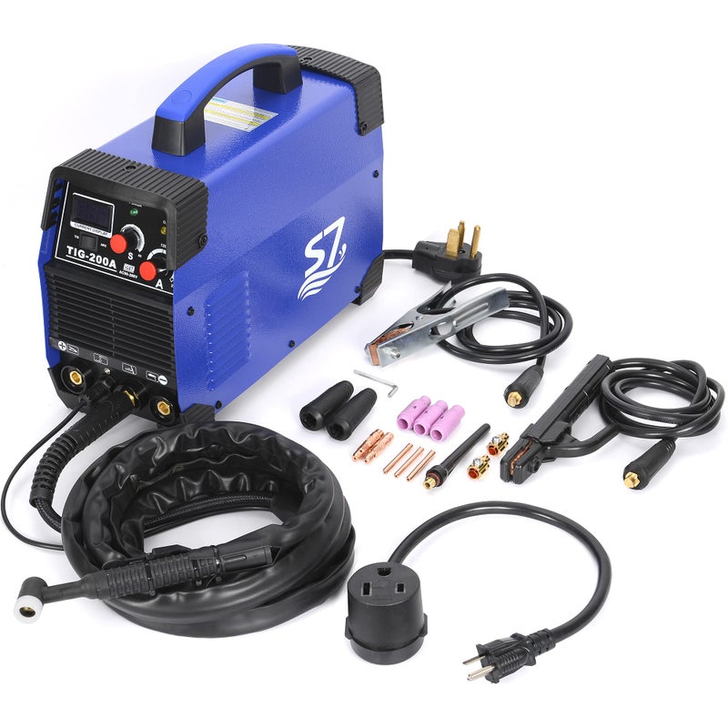 S7 TIG Welder With Gas/Gasless, S7 110V/220V 200 Amp 3-in-1 Welding Machine, ARC/DC TIG/Pulse TIG,Use 3/32 Tungsten Welding Rod - Image 1