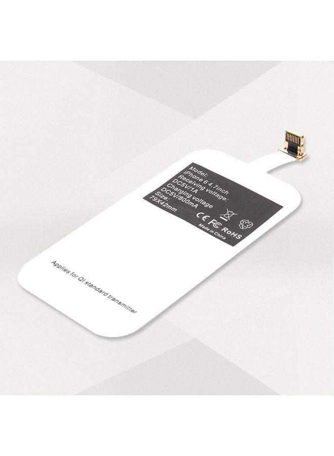 NIBEMINENT Wireless Charger Receiver Pad For Apple iPhone 6/iPhone 6s/iPhone 5 White  - Image 4