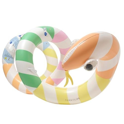 SUNNYLiFE Poolside Sorbet Stripe Giant Inflatable Noodle - Image 5