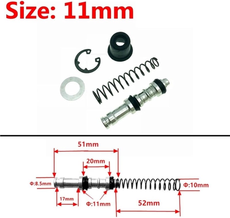 Motorcycle Clutch Brake Pump Master Cylinder Repair Kit Piston Plunger 11mm A - Image 3