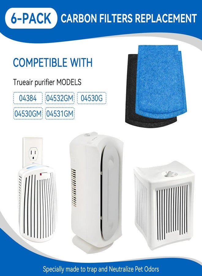 HDWGGD True Air Filters Replacement for Hamilton Beach True Air Purifier 04384,04532GM, 04530G, 04530GM & 04531GM, for Odor Eliminators, Neutralizes Pet Smells (04234G, 6-Pack) - Image 2