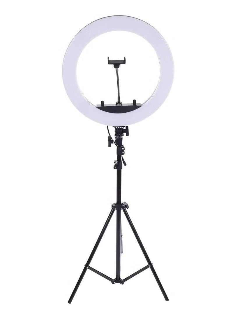 ميجوفاست حامل إضاءة حلقية ناعمة LED للبث المباشر HQ-18 بطول 45 سم، عصا سيلفي للهواتف الذكية، حامل ثلاثي لإضاءة حلقية للاستوديو والفيديو والمكياج - Image 2