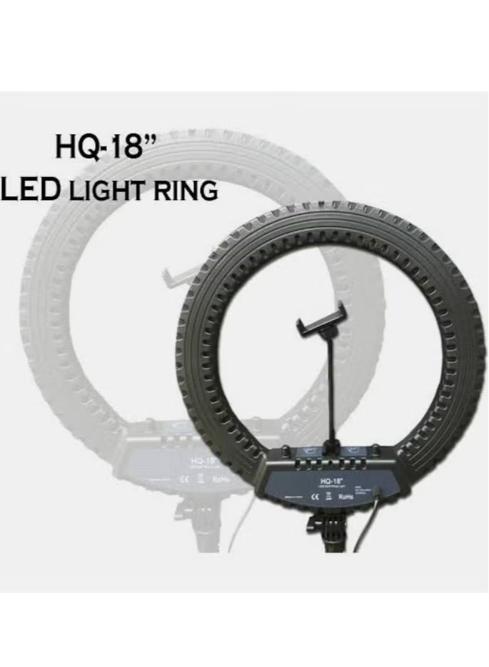ميجوفاست حامل إضاءة حلقية ناعمة LED للبث المباشر HQ-18 بطول 45 سم، عصا سيلفي للهواتف الذكية، حامل ثلاثي لإضاءة حلقية للاستوديو والفيديو والمكياج - Image 4