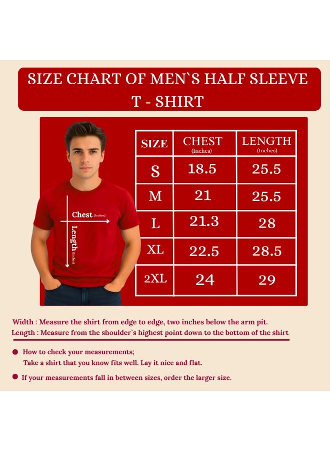 PRINTSHOP4ME UAE Men's Round Neck T-Shirt For Celebrating National Day Printed Adult T shirt Perfect For National Holidays And Festive Events National Day Casual Wear For Men - Image 2