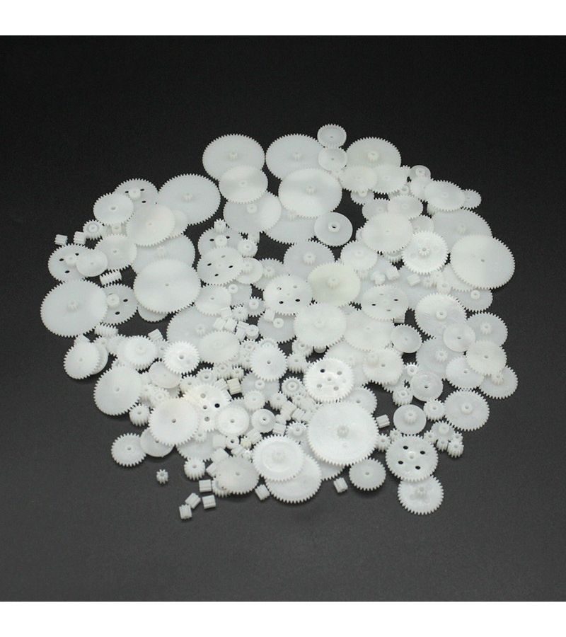 200pcs Mixed Plastic Gear Set For Motor Transmission 0.5 Mold DIY Handmade Accessories - Image 1