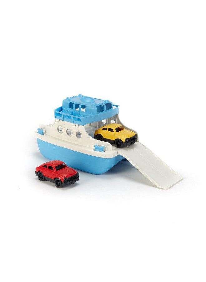 Green Toys - Ferry Boat With Mini Cars Bathtub Toy Blue/White Standard - Image 1