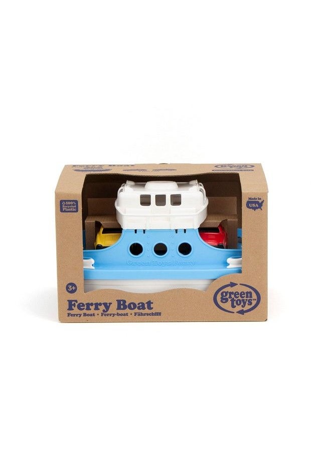 Green Toys - Ferry Boat With Mini Cars Bathtub Toy Blue/White Standard - Image 1