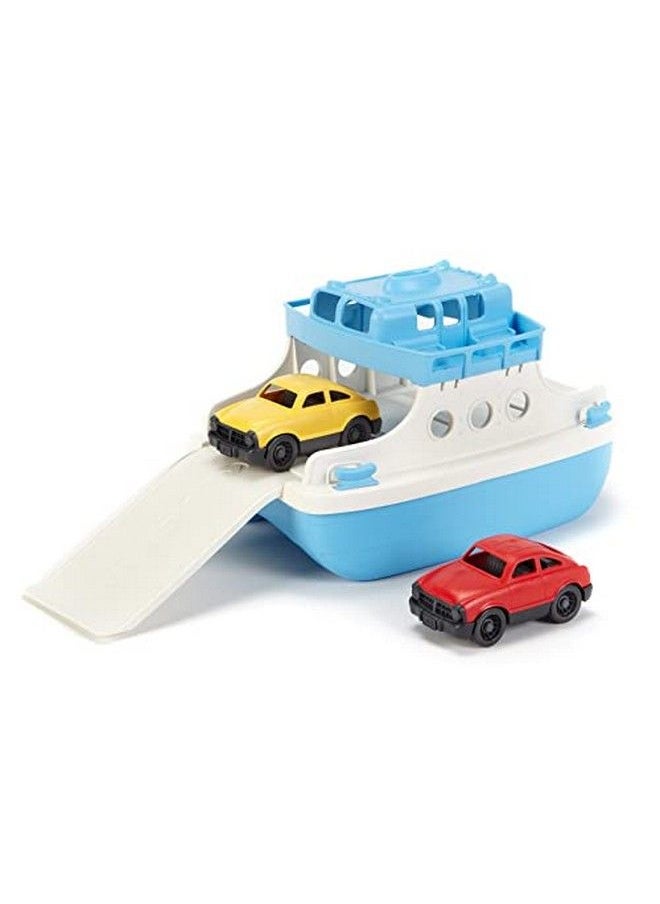 Green Toys - Ferry Boat With Mini Cars Bathtub Toy Blue/White Standard - Image 1