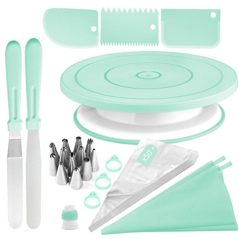 Cake Baking Turntable Set 37 Pieces Pastry Decorating Tools