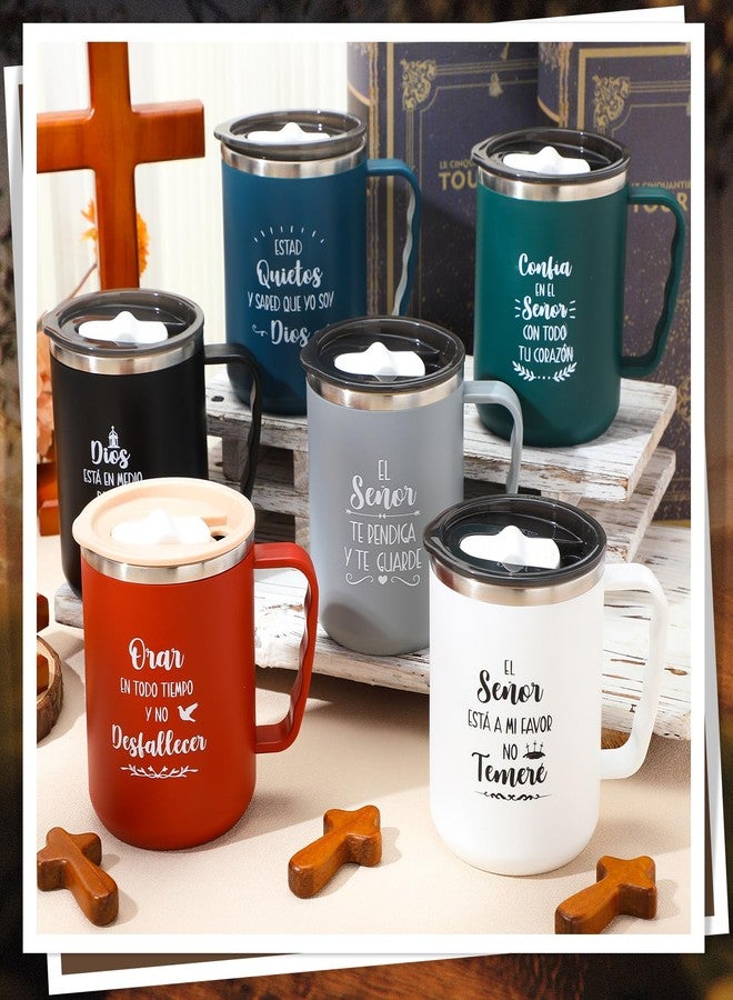 Nitial 6 Pcs 17 oz Spanish Christian Coffee Mugs with Lid and Straw Religious Bible Verse Christian Gifts Regalos Cristianos En Español Inspirational Bible Tumbler for Spanish Friend Men Women Favor - Image 5