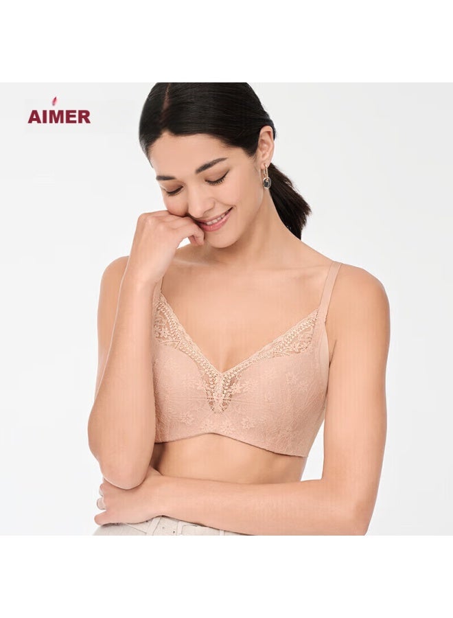 Aimer Push-up Lace Bra Without Underwire Am177721s Nude Color A80 - Image 4