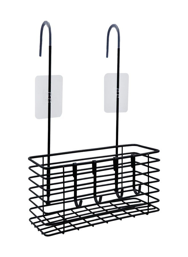 Pastlla Hanging Shower Rack, 304 Stainless Steel Bathroom Rack Storage Rack Shampoo Bracket, Shower Caddy Hanging, No Drilling, the Back Hook Can be Rotated, Single Layer Shelf, Black - Image 3