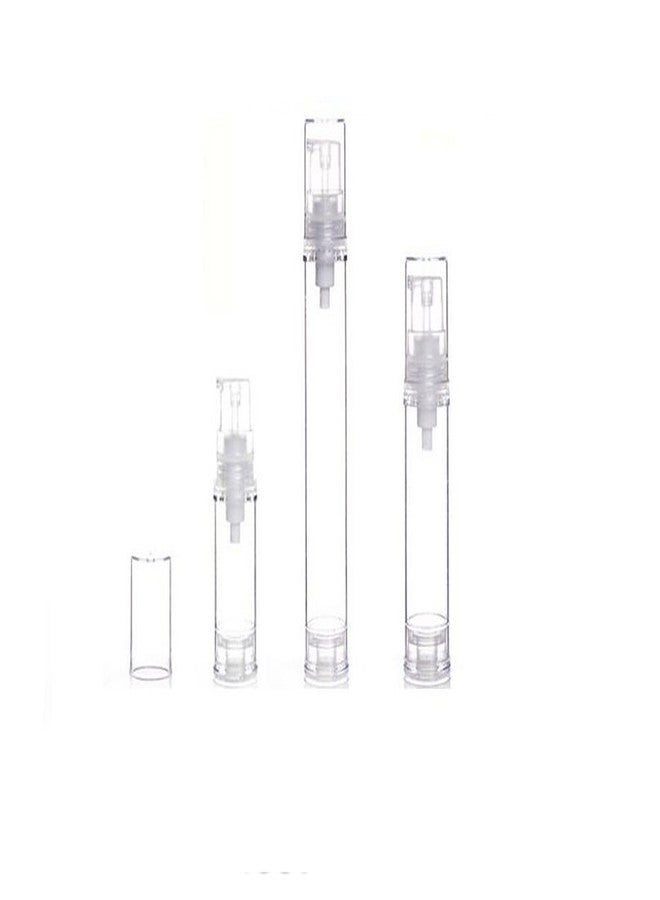 Elandy 6PCS Airless Pump Bottle-Empty Refillable Black Airless Vacuum Pump Cream Lotion Make Up Bottle Toiletries Liquid Container Lightweight Travel Container(Transparent) (5ml) - Image 1