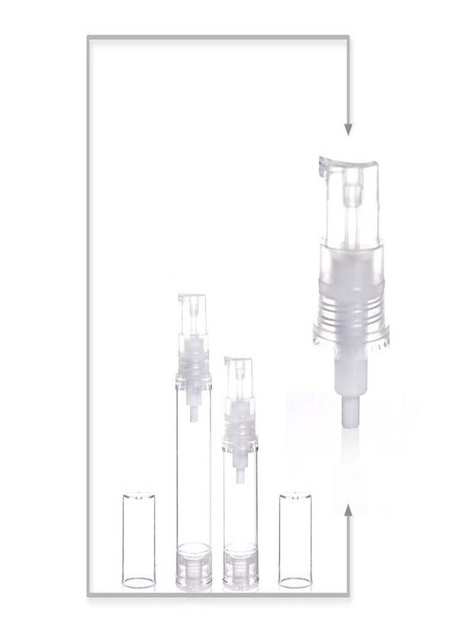 Elandy 6PCS Airless Pump Bottle-Empty Refillable Black Airless Vacuum Pump Cream Lotion Make Up Bottle Toiletries Liquid Container Lightweight Travel Container(Transparent) (5ml) - Image 3