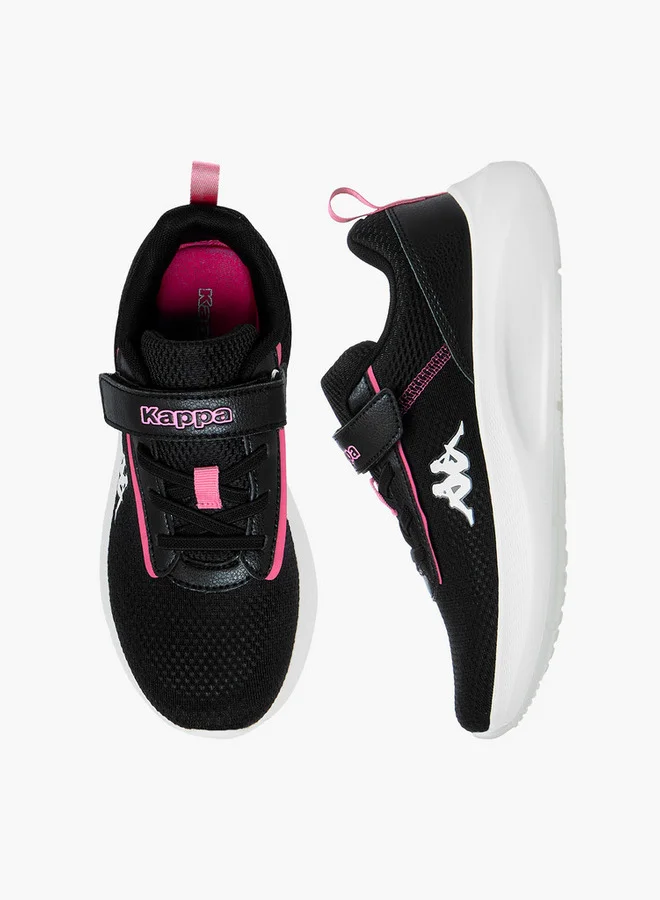 Kappa Girls' Mesh Panelled Sports Shoes with Hook and Loop Closure