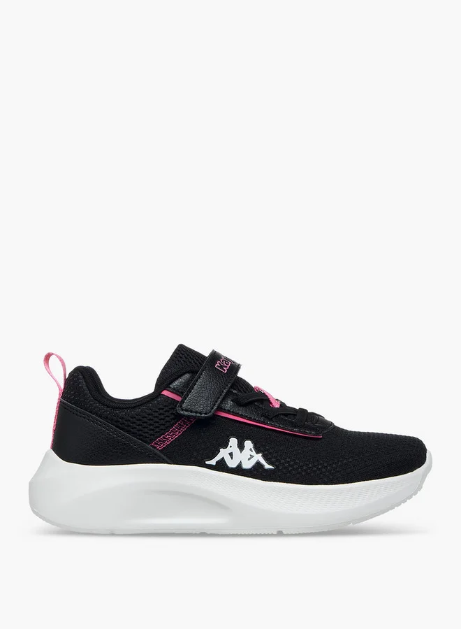 Kappa Girls' Mesh Panelled Sports Shoes with Hook and Loop Closure